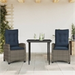 Afuera Living 3 Piece Poly Rattan Garden Dining Set in Black