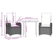 Afuera Living 3 Piece Poly Rattan Garden Dining Set in Black