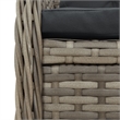 Afuera Living 5 Piece Poly Rattan Garden Dining Set in Black/Gray