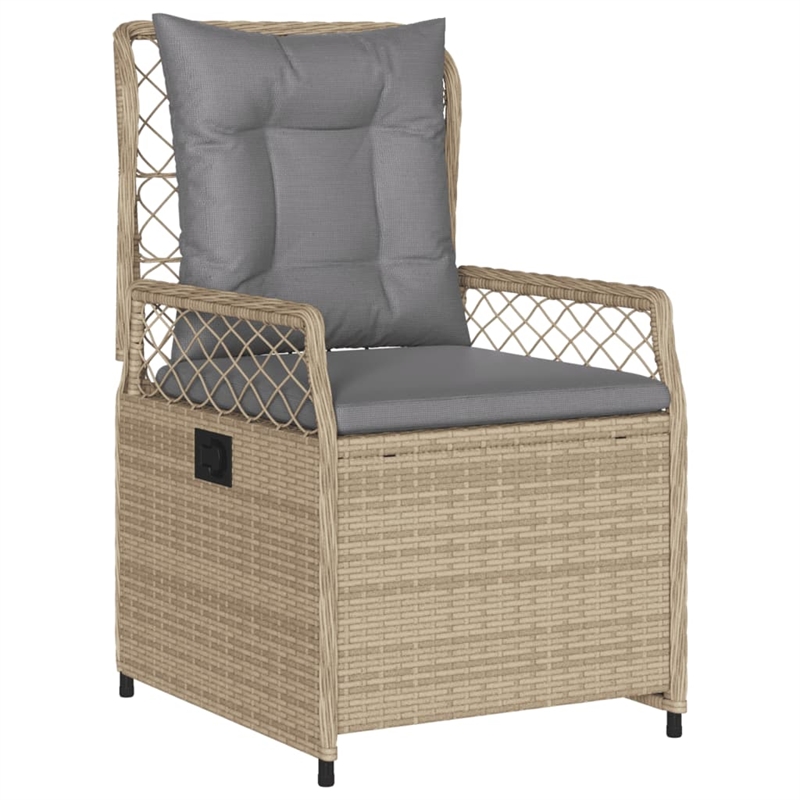 Afuera Living Contemporary 5 Piece Poly Rattan Patio Dining Set in Brown