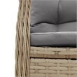 Afuera Living Contemporary 5 Piece Poly Rattan Patio Dining Set in Brown