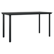 Afuera Living Poly Rattan Garden Dining Set in Black/Cream White
