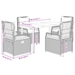 Afuera Living Poly Rattan Garden Dining Set in Black/Cream White