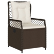 Afuera Living 3 Piece Poly Rattan Patio Dining Set in Black/Cream White