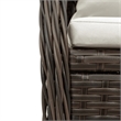 Afuera Living 3 Piece Poly Rattan Patio Dining Set in Black/Cream White