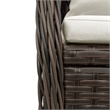 Afuera Living Contemporary 5 Piece Poly Rattan Patio Dining Set in Brown
