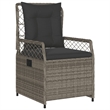 Afuera Living Contemporary 5 Piece Poly Rattan Garden Dining Set in Gray