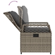 Afuera Living Contemporary 5 Piece Poly Rattan Garden Dining Set in Gray