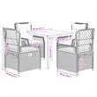 Afuera Living Contemporary 5 Piece Poly Rattan Patio Dining Set in Black