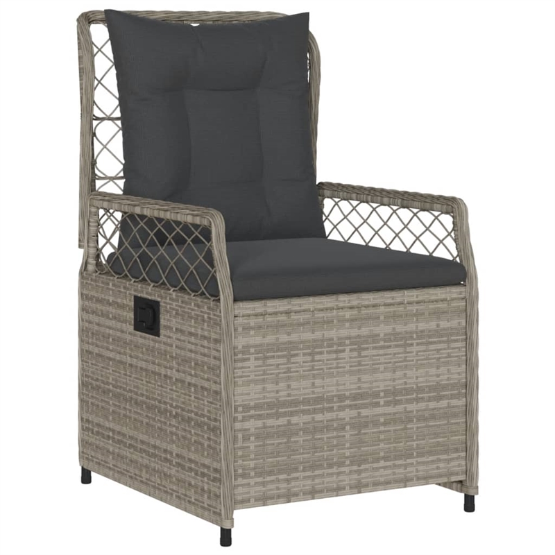 Afuera Living Contemporary 5 Piece Poly Rattan Patio Dining Set in Black