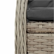 Afuera Living Contemporary 5 Piece Poly Rattan Patio Dining Set in Black