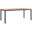Afuera Living Contemporary Poly Rattan Garden Dining Set in Black