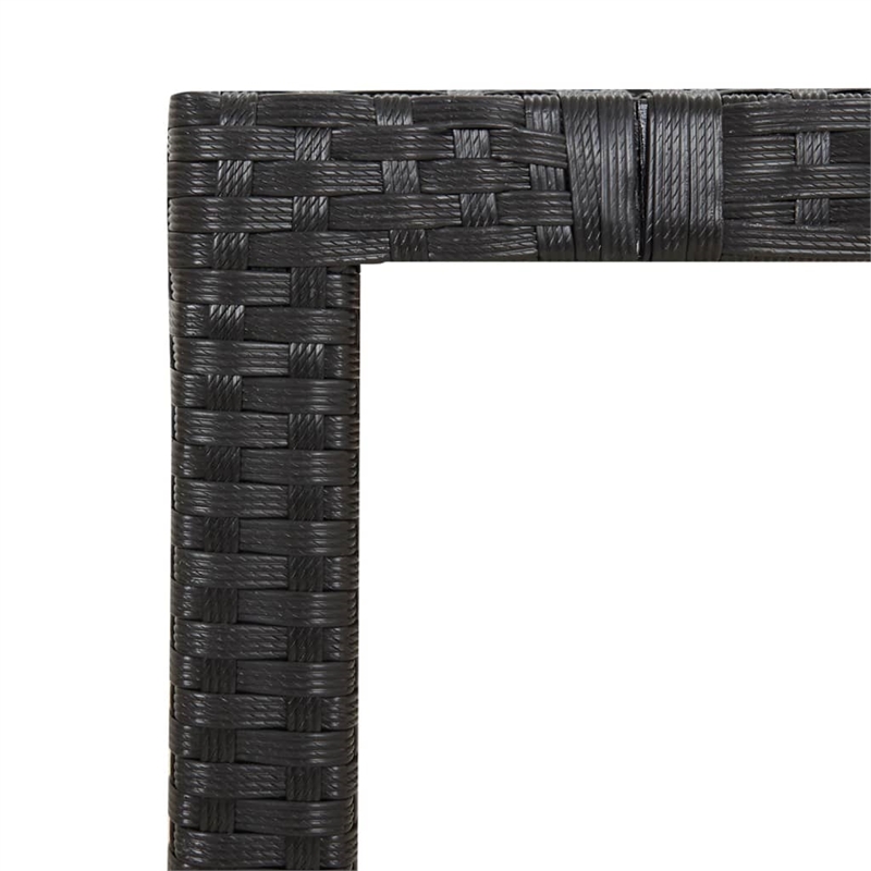 Afuera Living Contemporary Poly Rattan Garden Dining Set in Black