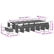 Afuera Living 17 Piece Poly Rattan Patio Dining Set in Black
