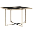 Afuera Living 9 Piece Poly Rattan Foldable Patio Dining Set in Beige