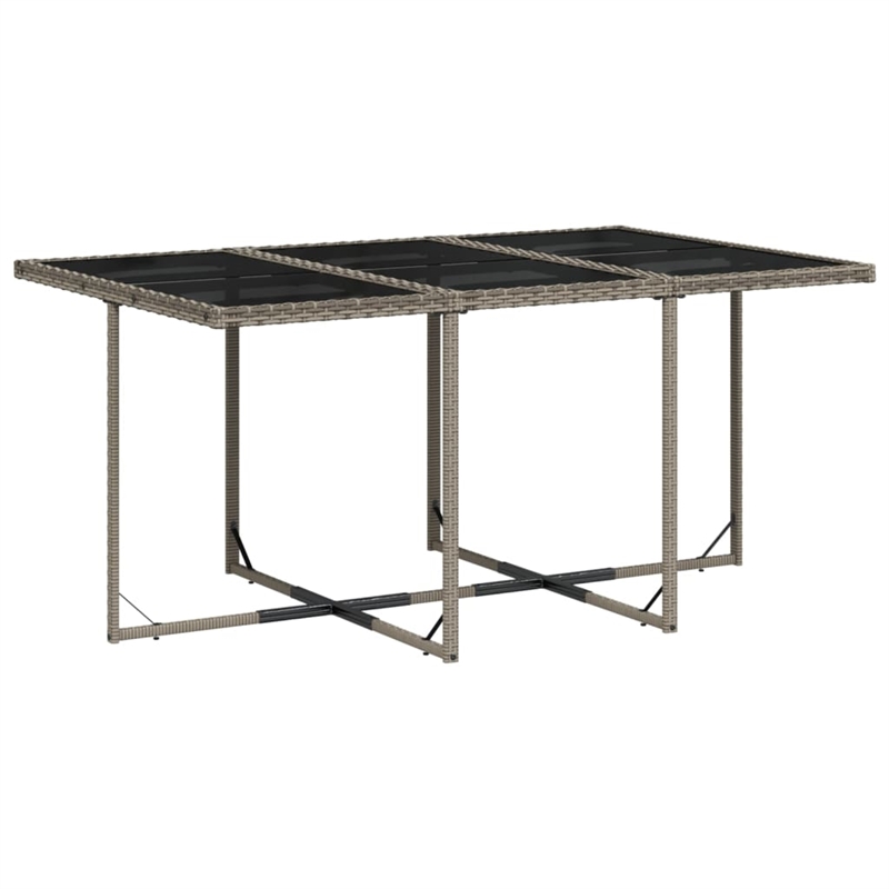 Afuera Living Contemporary 10 Piece Poly Rattan Patio Dining Set in Gray