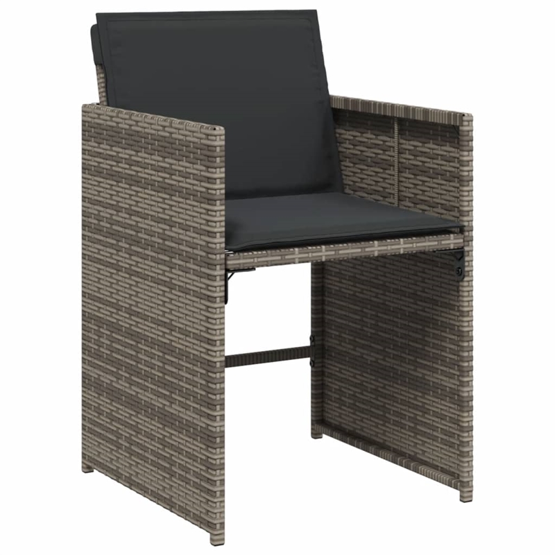 Afuera Living Contemporary 10 Piece Poly Rattan Patio Dining Set in Gray
