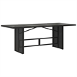 Afuera Living Poly Rattan Garden Dining Set in Black/Cream White