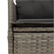 Afuera Living Contemporary 5 Piece Poly Rattan Garden Dining Set in Gray