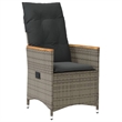 Afuera Living Contemporary 7 Piece Poly Rattan Garden Dining Set in Gray