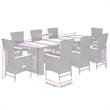 Afuera Living 9 Piece Poly Rattan Garden Dining Set in Black