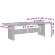 Afuera Living Contemporary 9 Piece Poly Rattan Garden Dining Set in Gray