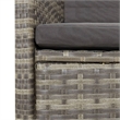 Afuera Living 11 Piece Poly Rattan Garden Dining Set in Gray