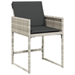 Afuera Living Contemporary Rattan Patio Dining Set in Anthracite