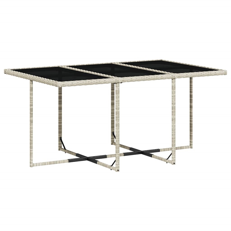 Afuera Living Contemporary Rattan Patio Dining Set in Anthracite