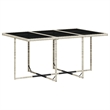 Afuera Living Contemporary Rattan Patio Dining Set in Anthracite