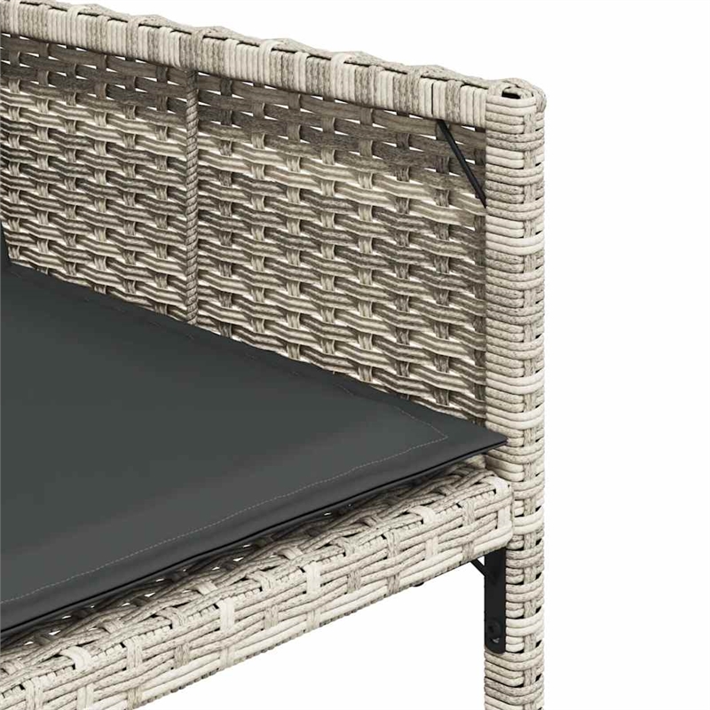 Afuera Living Contemporary Rattan Patio Dining Set in Anthracite