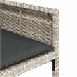 Afuera Living Contemporary Rattan Patio Dining Set in Anthracite