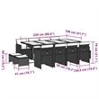 Afuera Living Contemporary Rattan Garden Dining Set in Black/Cream White