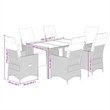 Afuera Living Contemporary Poly Rattan Garden Dining Set in Black