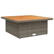 Afuera Living Contemporary 5 Piece Poly Rattan Garden Dining Set in Gray