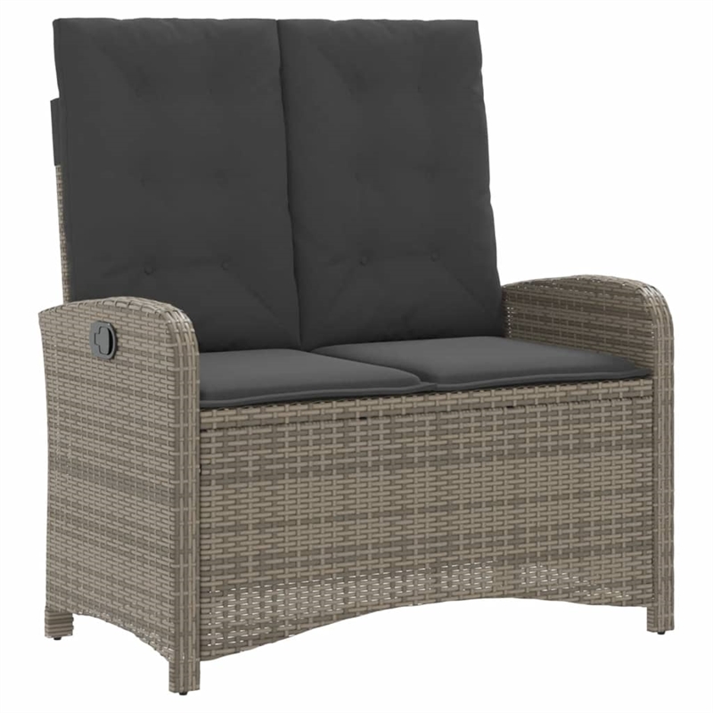 Afuera Living Contemporary 4 Piece Poly Rattan Garden Dining Set in Gray