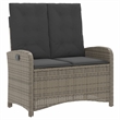Afuera Living Contemporary 4 Piece Poly Rattan Garden Dining Set in Gray