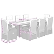 Afuera Living Contemporary 9 Piece Rattan Garden Dining Set in Black