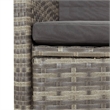 Afuera Living 11 Piece Poly Rattan Garden Dining Set in Gray