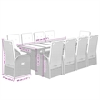 Afuera Living 11 Piece Poly Rattan Garden Dining Set in Gray