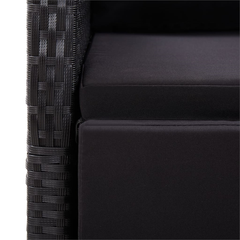 Afuera Living Contemporary 11 Piece Rattan Garden Dining Set in Black