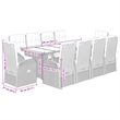 Afuera Living Contemporary 11 Piece Rattan Garden Dining Set in Black