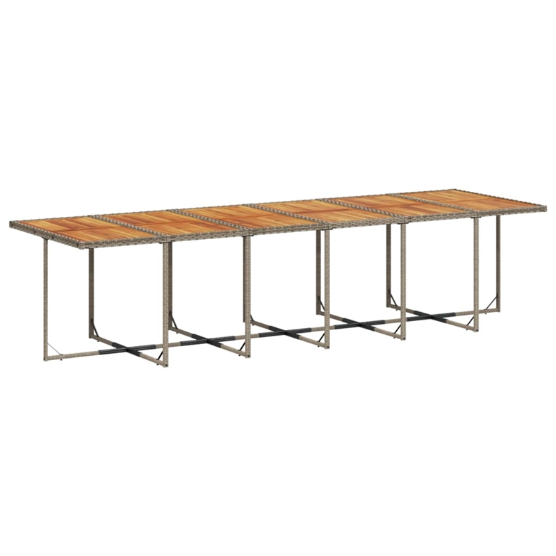 Afuera Living Contemporary Poly Rattan Garden Dining Set in Gray/Brown