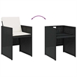Afuera Living 11 Piece Poly Rattan Patio Dining Set in Black/Cream White