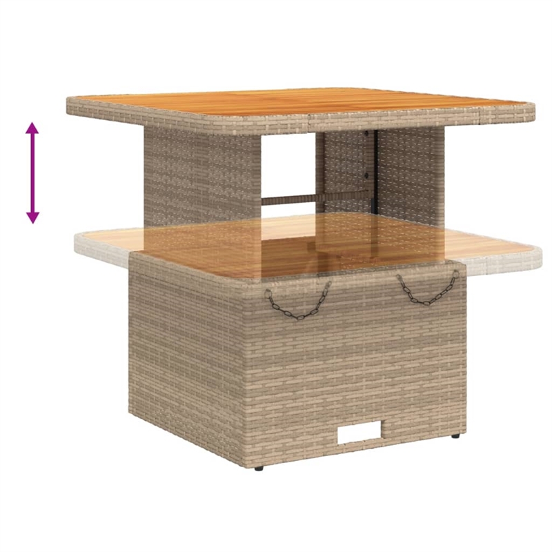 Afuera Living 5 Piece Poly Rattan Garden Dining Set in Brown