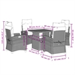 Afuera Living 5 Piece Poly Rattan Garden Dining Set in Brown