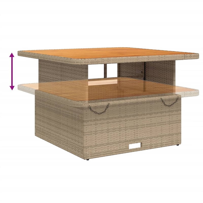 Afuera Living 5 Piece Poly Rattan Garden Dining Set in Brown