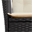 Afuera Living 3 Piece Poly Rattan Garden Dining Set in Black