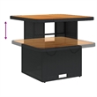 Afuera Living 3 Piece Poly Rattan Garden Dining Set in Black