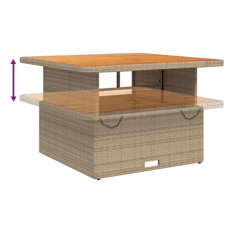 Afuera Living Contemporary Poly Rattan Garden Dining Set in Brown